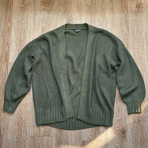 Wild Fable olive green cozy open front cardigan
